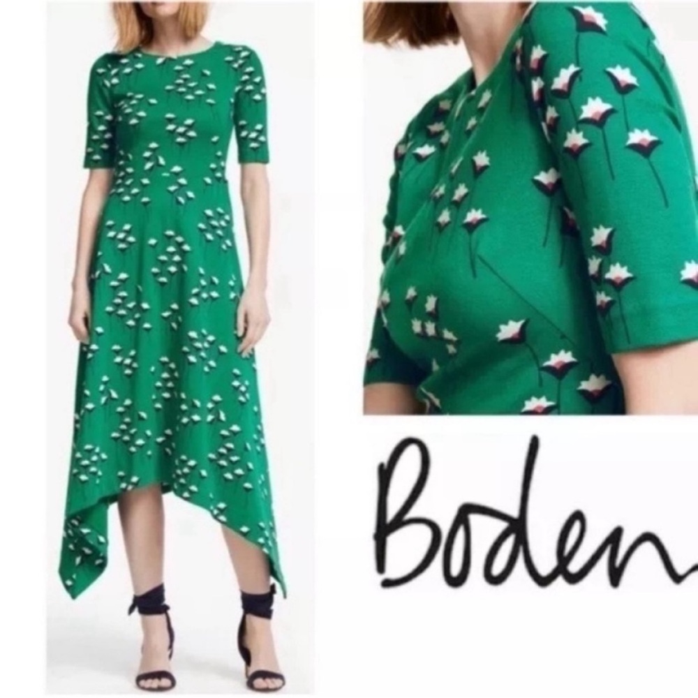 Boden Leonie Green MIDI  Dress